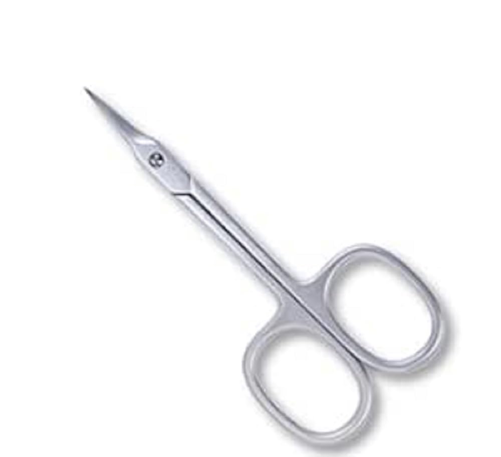 CREDO Cuticle Scissors 8 cm with Tower Tip Matt Chrome