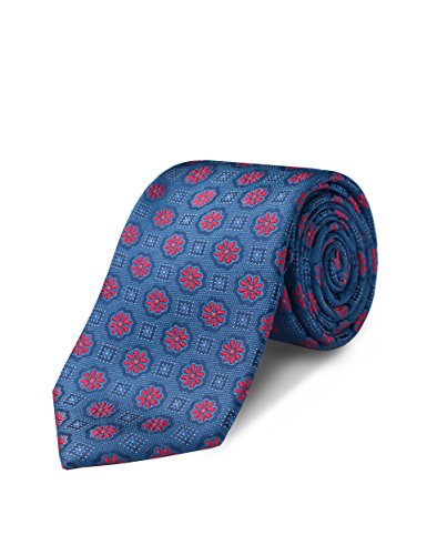 Origin Ties Mens 100% Silk Handmade 3 Inch Geo Floral Skinny Tie with Gift Box
