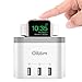 Oittm [Nightstand Mode] Charging Stand for Apple Watch Series 2/Series 1/Nike+, 4-Port USB 3.0 Hub Charging Dock Station Cable Management for iPhone 7/7 Plus/SE, iPad, Samsung (White)
