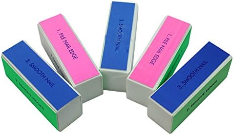 Polytree 5 pcs 4 Way Nail Art Buffer Buffing Sanding Files Block Manicure Care DIY