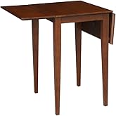 IC International Concepts Solid Wood Drop Leaf Table, 36", Unfinished