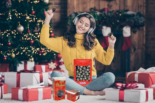 FRUIDLES CHRISTMAS COAL CHOCOLATE, MILK CHOCOLATE PARTY BAG FILLERS, INDIVIDUALLY WRAPPED FOILS, RESEALABLE BAG, KOSHER CERTIFIED DAIRY (1 POUND)