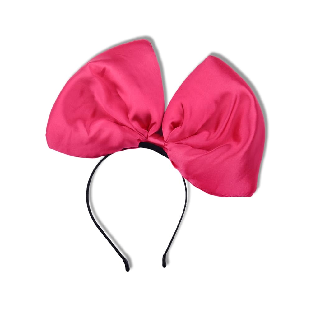 Huge Bow Knot Headband Pink Bowknot Headband for Christmas Hair Bands for Women Halloween Cosplay Accessories for Women Halloween Costumes for Party Knot Bow Headbands for Women's Hair