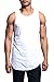Victorious Solid Color Long Length Curved Hem Tank Top TT47 - White - Medium - G14B