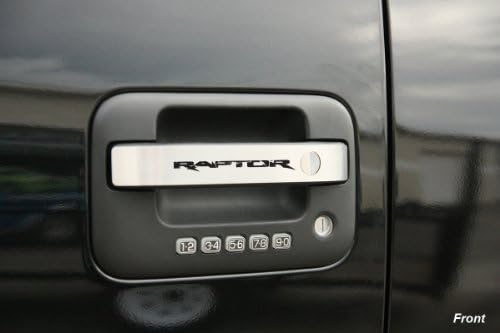 American Car Craft Ford F-150 Raptor 2010 2011 2012 Brushed Front &amp; Rear Door Handle Pulls Trim Kit