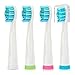 Fairywill Electric Toothbrush Brush Head White x4 for Models of FW-917/ FW-507/ FW-508/ FW-959 Sonic Toothbrushes