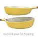hOmeLabs Ceramic 8 Piece Cookware Set - Compatible with Induction Stovetop Non Stick Pots with Lids and Nonstick Frying Pans - Dishwasher Safe - Dutch Oven Pot Fry Pan Sets - PTFE PFOA Free - Yellow