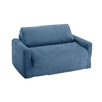 Fun Furnishings Sofa Sleeper, Blue Micro Suede