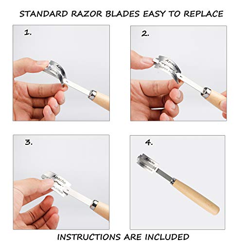 Hand Crafted Bread Lame with 5 Blades Included by Aeaker (Leather Protective Cover A) - Thumbnail 4