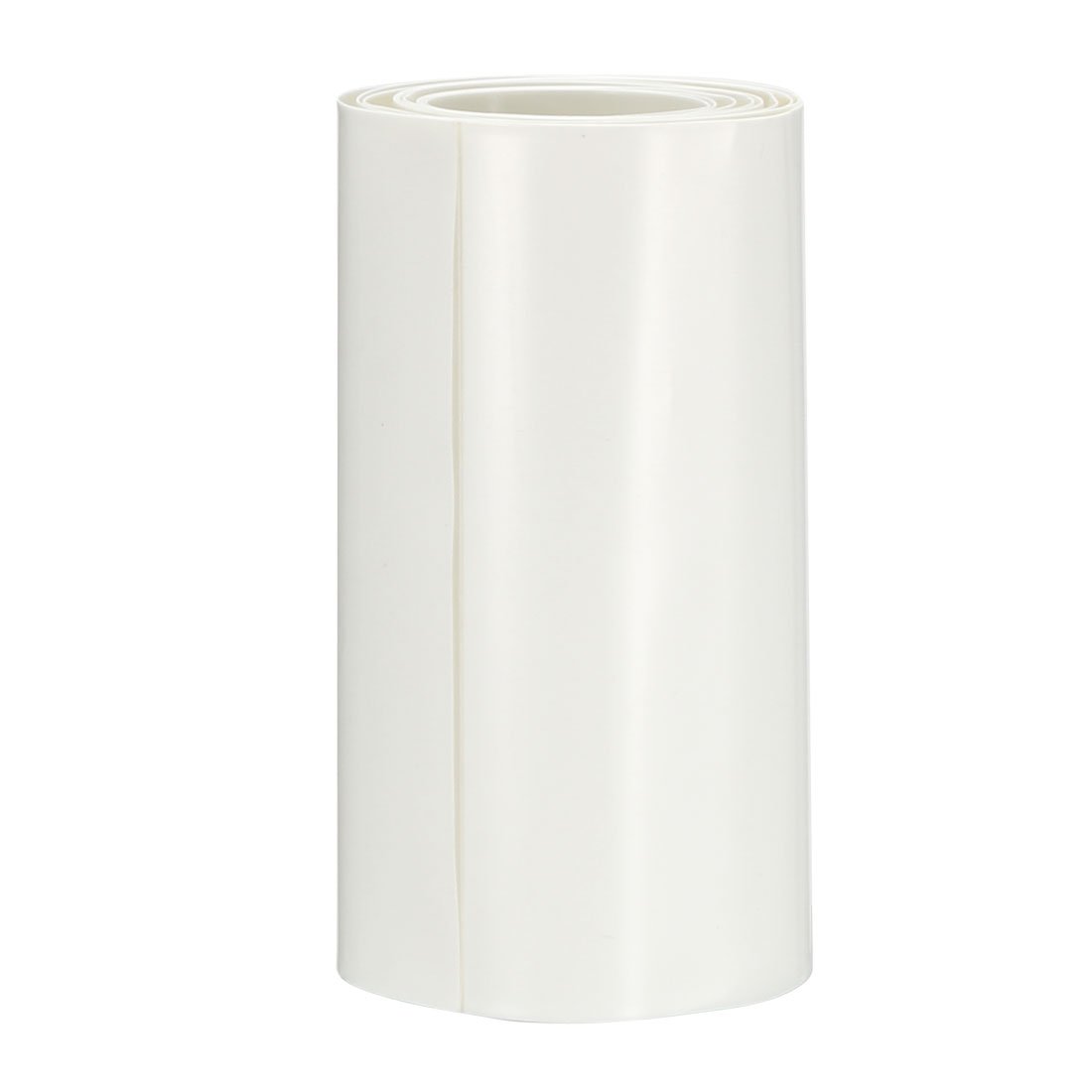 sourcing map 85mm Flat PVC Heat Shrink Tubing Battery Wrap 1m Length for 18650 Battery White