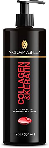 Victoria Ashley Thermo Active Hair Mask with Collagen & Keratin, Deep Conditioning for Silky Smooth, Soft, Frizz-Free, Hair | 12oz