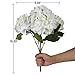 Luyue 5 Big Heads Artificial Silk Hydrangea Bouquet Fake Flowers Arrangement Home Wedding Decor (Cream)