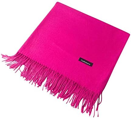 Cаѕhmеrе Scarf, White Sand Collection Oversized 78 x28 inches Cashmere Wool Wraps Shawls Scarf for Men &amp; Women, Super Soft &amp; Comfortable Long Winter Scarf (12 Colors Available) (Pink)