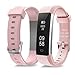 moreFit Fitness Tracker, Slim 2 Touch Screen Activity Health Tracker with Sleep Monitor, Wireless Pedometer Smart Wristband for Android iOS Phone, Silver/Pink