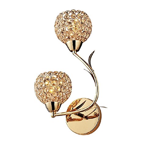 Lightess crystal wall sconce lighting for bathroom home…