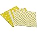 Disposable Striped Chevron Polka Dot Yellow Paper Luncheon Party Napkins 60 Count 13
