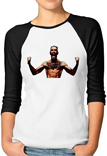 Women's Conor McGregor UFC Royce Gracie Summer Casual 3/4 Sleeve Raglan Shirts