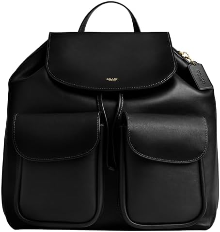 Amazon.com: COACH Kisslock Frame Backpack, B4/Dark Brown One Size