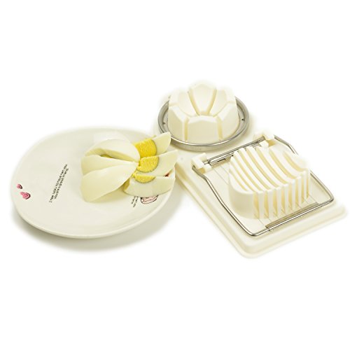 LoveDeal 2 in 1 Egg Slicer, Boiled Egg Dicer & Wedger Cutter Sectioner, 304 Stainless Steel Cutting Wire, Great for Eggs and Small Fruits White - Thumbnail 7