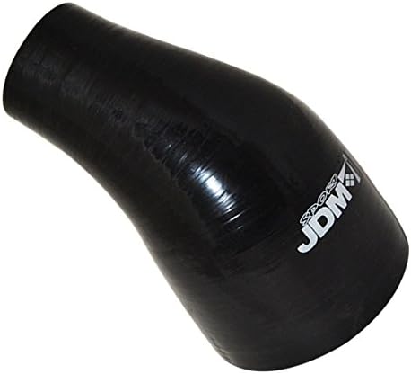 JDM Sport - 3" Inch to 3.75" Inch 45 Degree Reducer Silicone Coupler Universal Performance Hose Black/Red