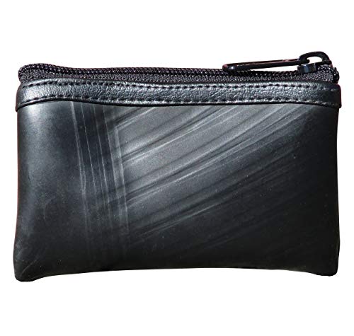 Zip coin purse using upcycled inner tube - PRIME Upcycled style eco friendly vegan recycled made from reclaimed repurposed reused materials gift gifts innertube tubes tire bike upcycle recycle - Thumbnail 4