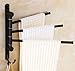 ELLO&ALLO Oil Rubbed Bronze Swing Out Towel Racks for Bathroom Holder Wall Mounted Towel Bars with Hooks 3-Arm