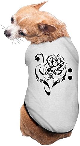 Dog Vest Soft And Warm Rose Music Heart Pet Clothing