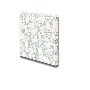 Canvas Prints Wall Art - Seamless Floral Pattern |Seamless Pattern Modern Wall Art Ready to Hang - 12" x 12"