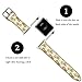 DOO UC Floral Bands Compatible with iWatch 38mm/40mm,Gold Pineapple Silicone Fadeless Pattern Printed Replacement Bands for A pple Watch Series 4/3/2/1, M/L for Women/Men