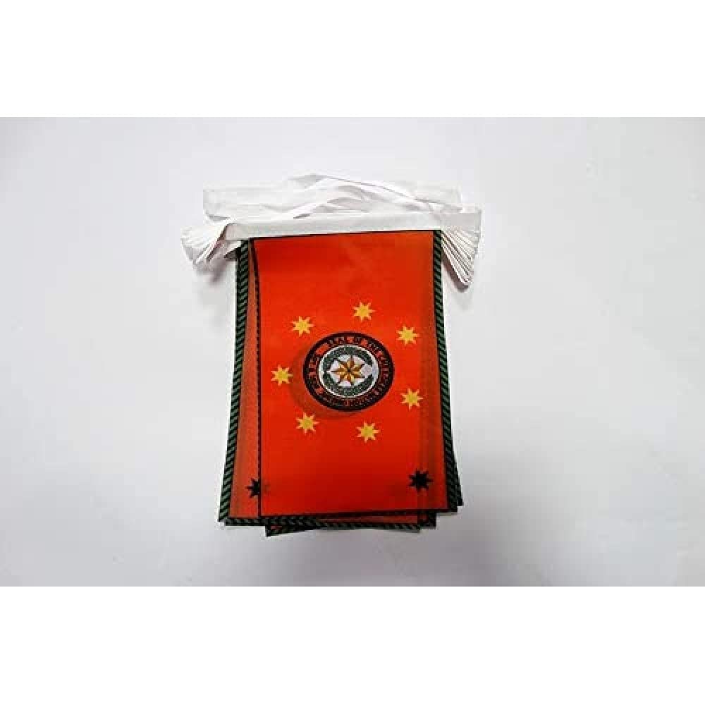 AZ FLAG Cherokee Indians Bunting Flag, 20 Ft Garland 20 Small Cherokee Native American tribe Flags 8'' x 6'', 100% Polyester String Pennant, 6 meters