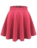 Thanth Womens Versatile Stretchy Pleated Flare Skater Skirt