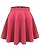 Thanth Womens Versatile Stretchy Pleated Flare Skater Skirt