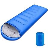 Sleeping Bag, Lightweight 3 Season Weather Sleep Bags for Kids Adults Girls Women, Cotton Hollow Filled 5-20 Degree for Backpacking/Hiking/Naturehike/Camping/Mountaineering with Compression Sack