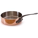 Mauviel Made In France M'Heritage Copper 250c 6502.28 4.9-Quart Saute Pan and Cast Iron Handle