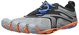 Vibram Men's V-Run Running Shoe,  Grey/Blue/Orange, 44 EU/10.5-11 M US