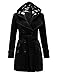 Women's Military Button Hooded Fleece Belted Jacket