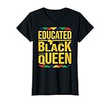 Educated Black Queen T-Shirt Pride African American Girl Tee