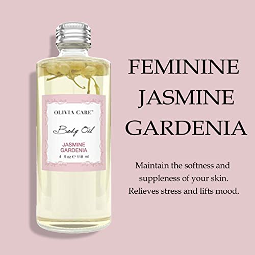 Jasmine Gardenia Body Oil By Olivia Care Vegan & Natural Perfume Oil