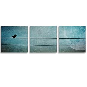 Brids Painting Artwork for Home Framed x3 Panels