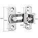 Tatuo 2 Pieces 90 Degree Right Angle Door Latch Hasp Bending Latch Buckle Bolt Sliding Lock Barrel Bolt with Screws for Doors and Windows