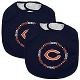Baby Fanatic Team Color Bibs, Chicago Bears, 2-Count