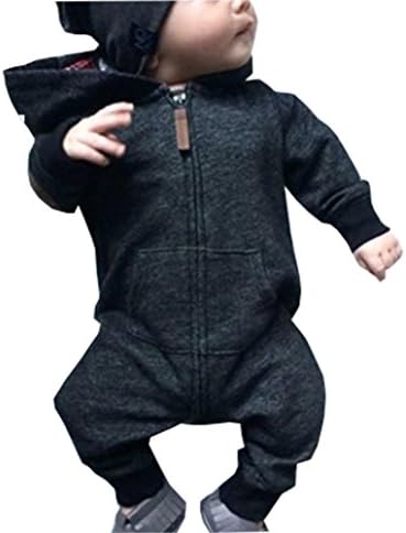 Aliven Toddler Infant Baby Girl Boy Long Sleeve Deer Romper Jumpsuit Pajamas Xmas Outfit,18-24 Months,Black