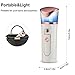 BestFire Nano Ionic Facial Steamer Portable Handy Nano Moisture Sprayer Cool Mist Facial Mister with Power Bank USB Rechargeable Mini Beauty Skin Care Instrument