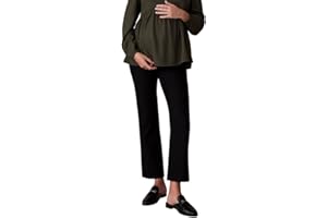 Motherhood Maternity womens Super Stretch Secret Fit Over the Belly Ankle Straight Leg Pregnancy Dress Pants for Work