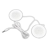 TTSAM Mini 3.5mm Dual Speakers Music Pillow Speakers for MP3 MP4 Music Player White