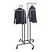 Clothing Rack Econoco - Heavy Duty Pipeline Adjustable, 4 Way Rack, Plumbing Pipe Clothes Rack, Anthracite Grey