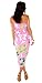 1 World Sarongs Womens Hawaiian Swimsuit Cover-Up Sarong in Pink/Green