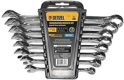 DENZEL 8-Piece Metric Ratcheting Combination Wrench Set – Durable Hand ...
