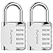 Puroma 2 Pack Combination Lock for Locker 4 Digit Outdoor Waterproof Padlock for School, Gym, Sports, Fence, Toolbox, Gate, Case, Outdoor, Hasp Storage, Cabinets (Silver)