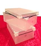 10 Pack Shoe Size Storage Top Lid Boxes Container for Closet Organizer